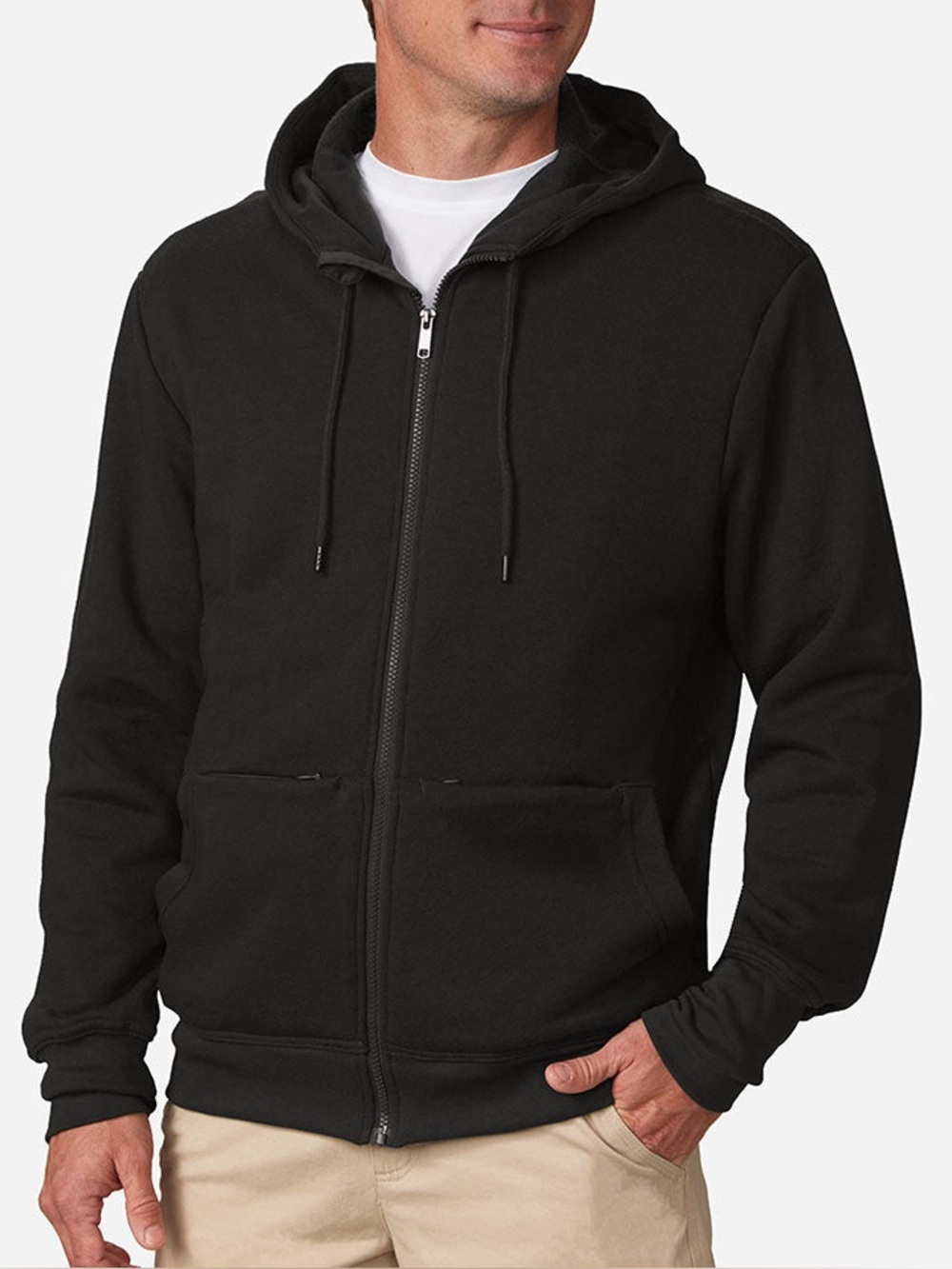 Scottevest Men's Black Full-Zip Hoodie Sweater
